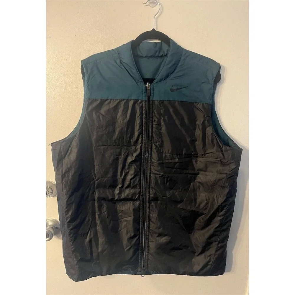 Nike Men's Full Zip  Reversible Windbreaker Puffer‎ Vest Size XL